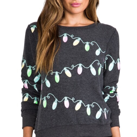 Wildfox Tops - Wildfox Christmas Light Glow in the Dark Sweatshirt Size XS